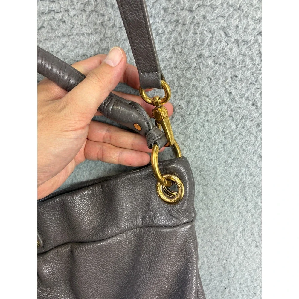 Marc by Marc Jacobs Classic Q Hillier Hobo Shoulder Bag Womens Medium Gray